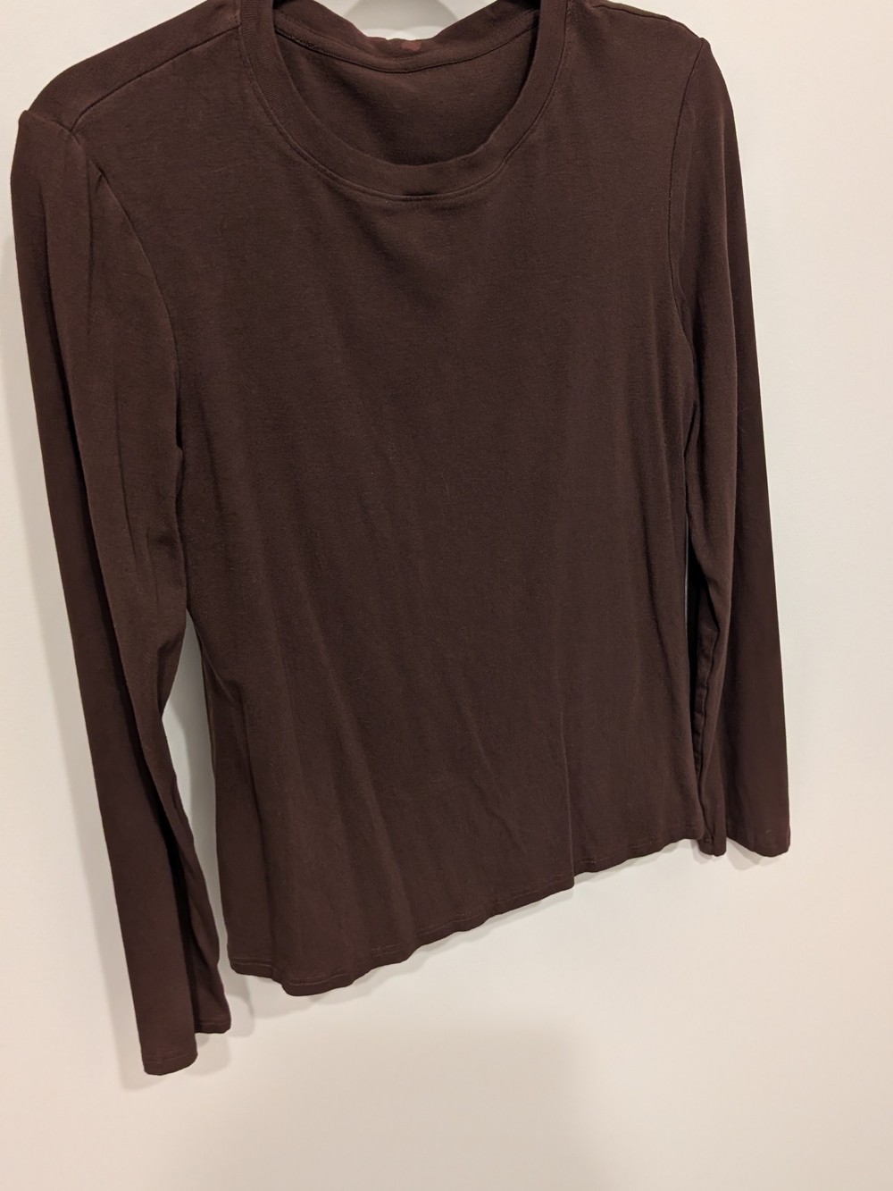 Amazon Women's Long-Sleeve Crewneck Top - Dark Brown